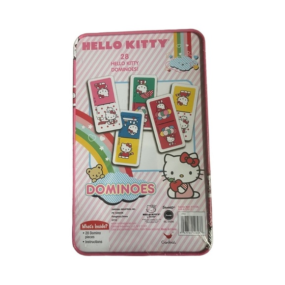 HELLO KITTY  DOMINOES COME WITH 28 PLASTIC Ages 3+ NEW!! - Picture 2 of 4